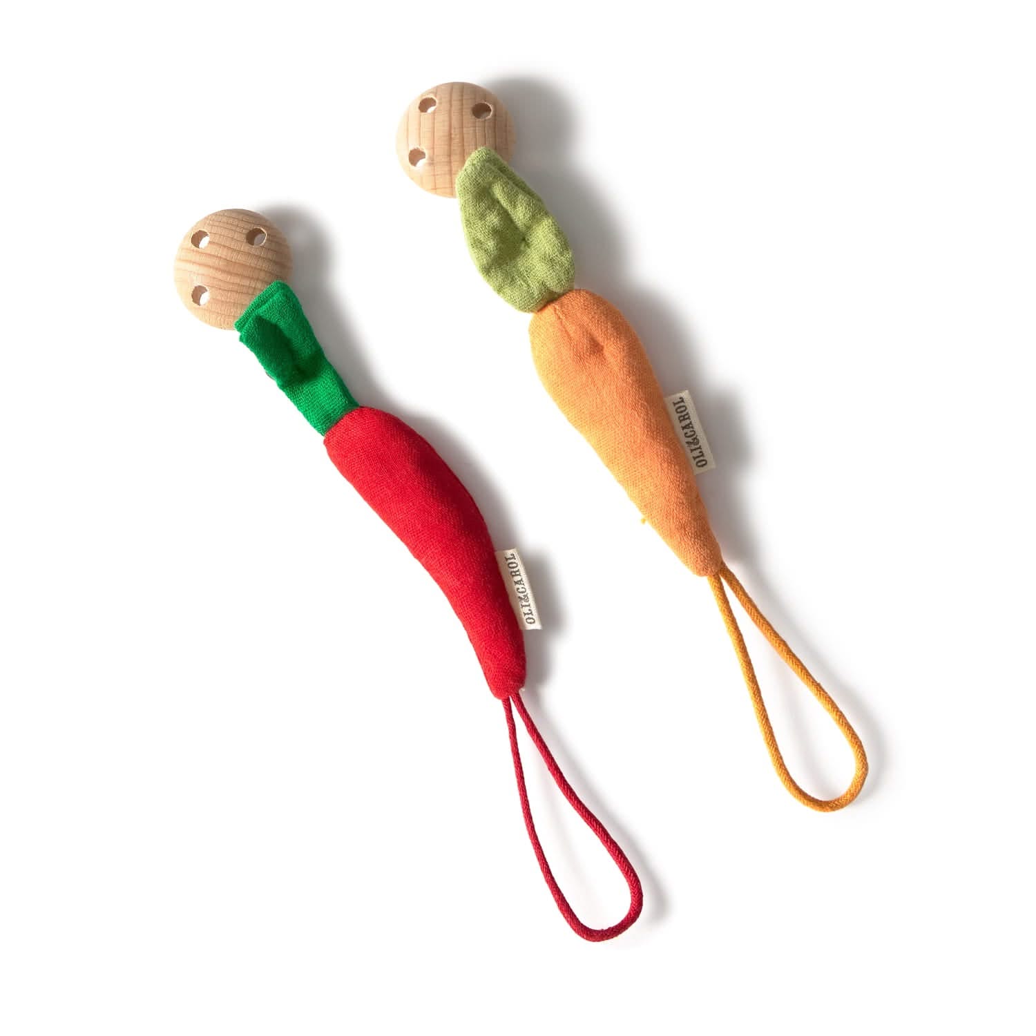 Hot & Crunchy Pacifier Clips Set - Oli&Carol