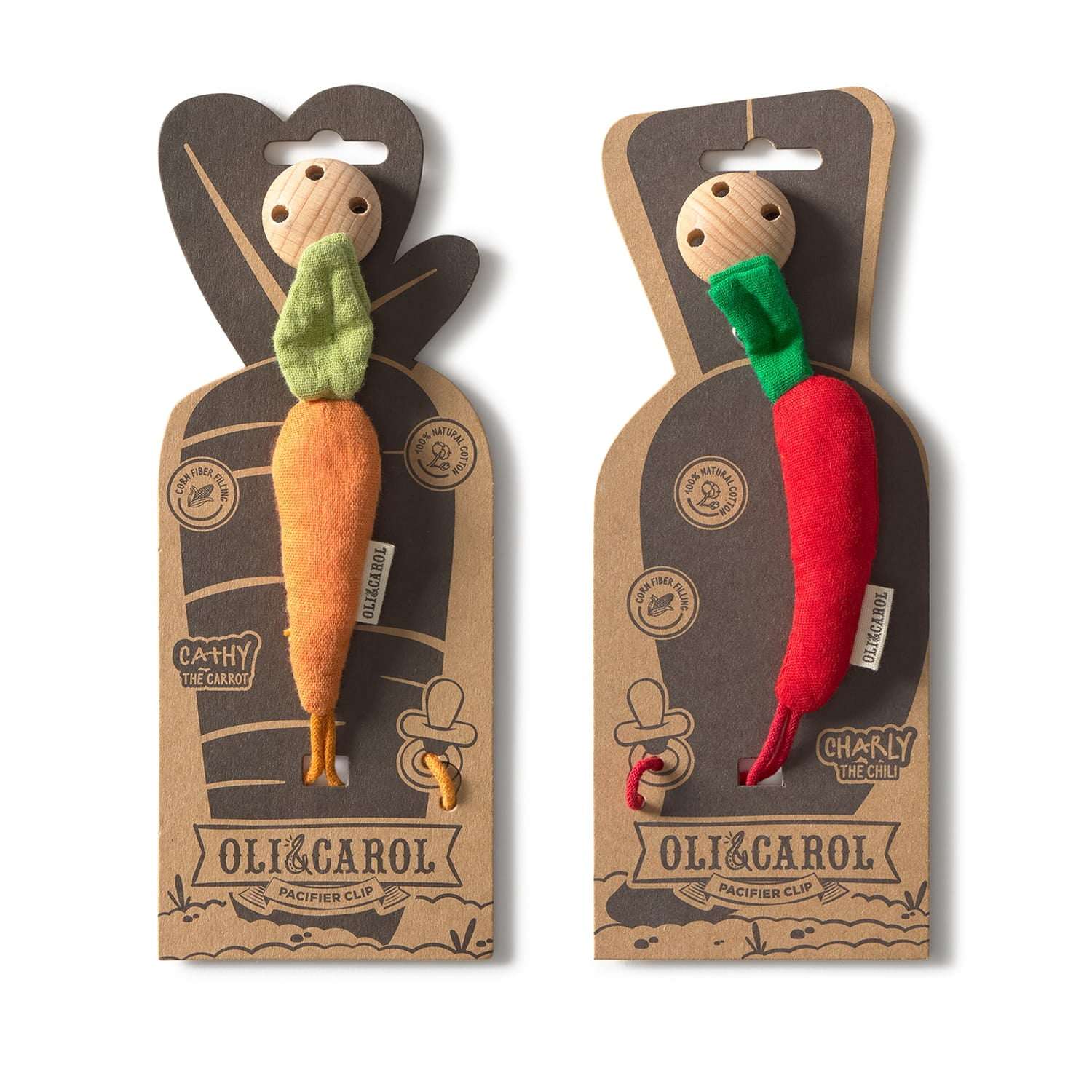 Hot & Crunchy Pacifier Clips Set - Oli&Carol