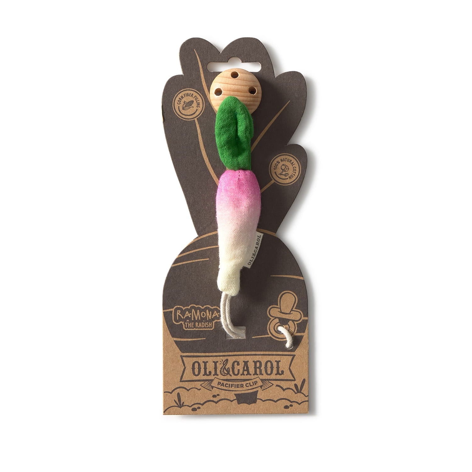 Ramona the Radish Pacifier Clip - Oli&Carol