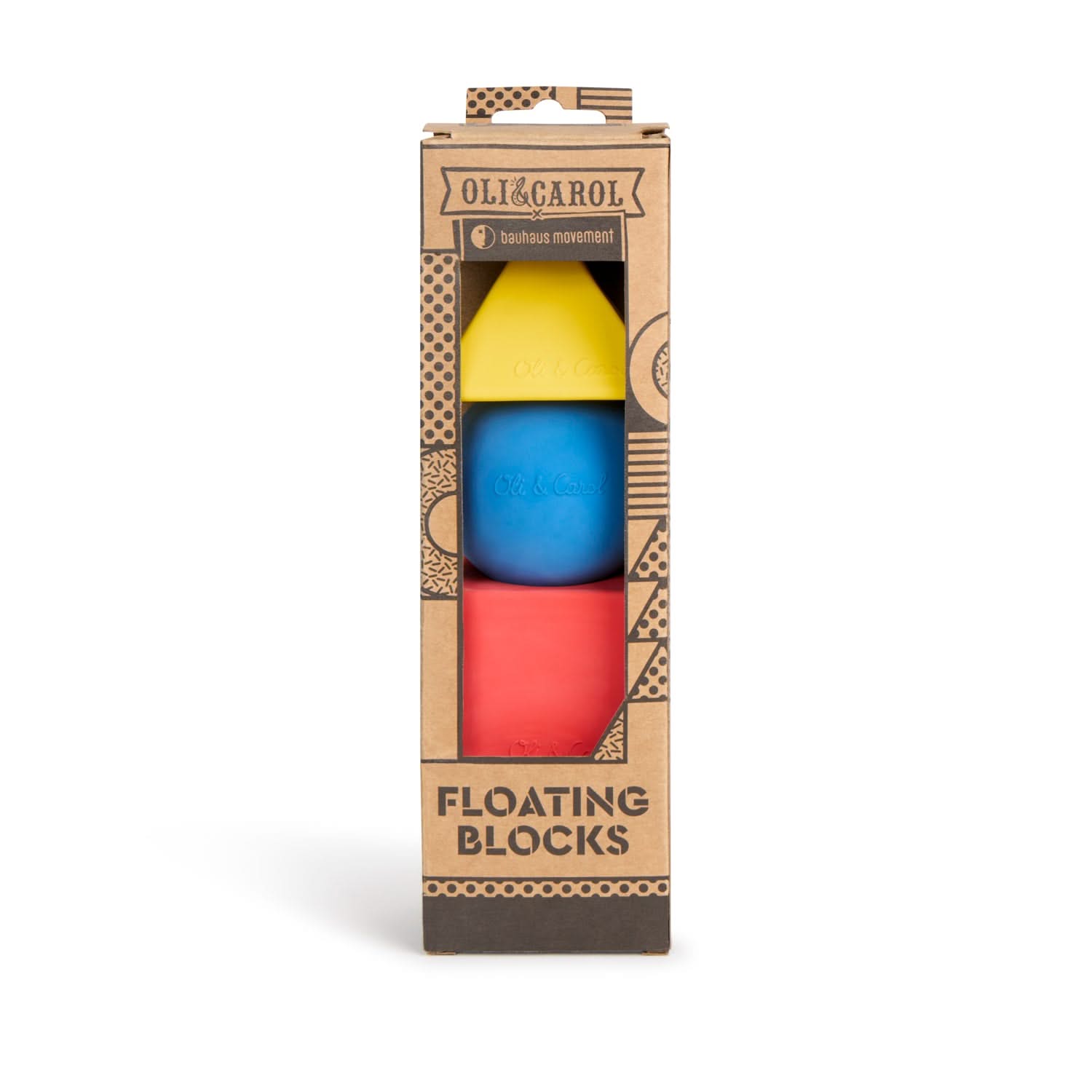 3 Geometric Figures Basic Colors Baby Stacking Toy Blocks - Oli&Carol