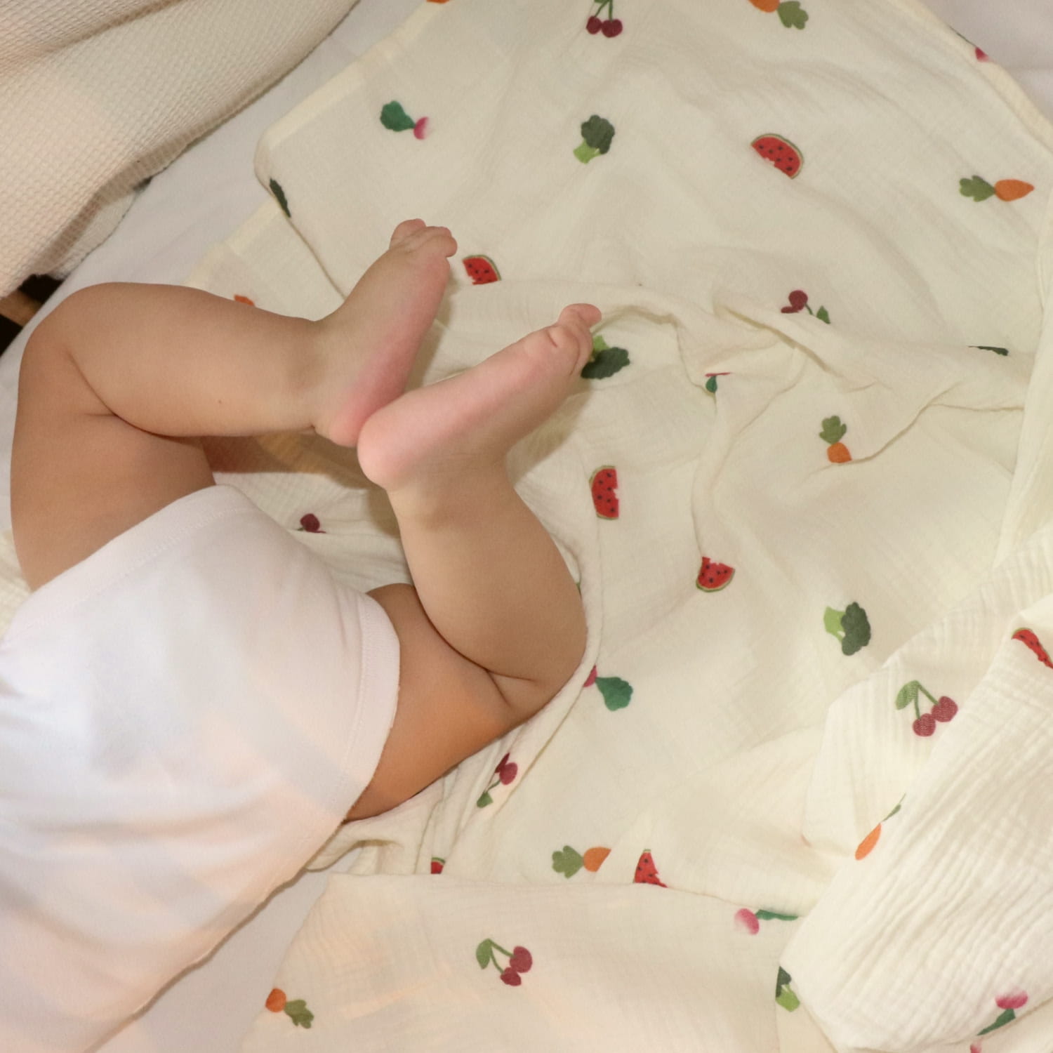 Fruits & Veggies Baby Muslin - Oli&Carol
