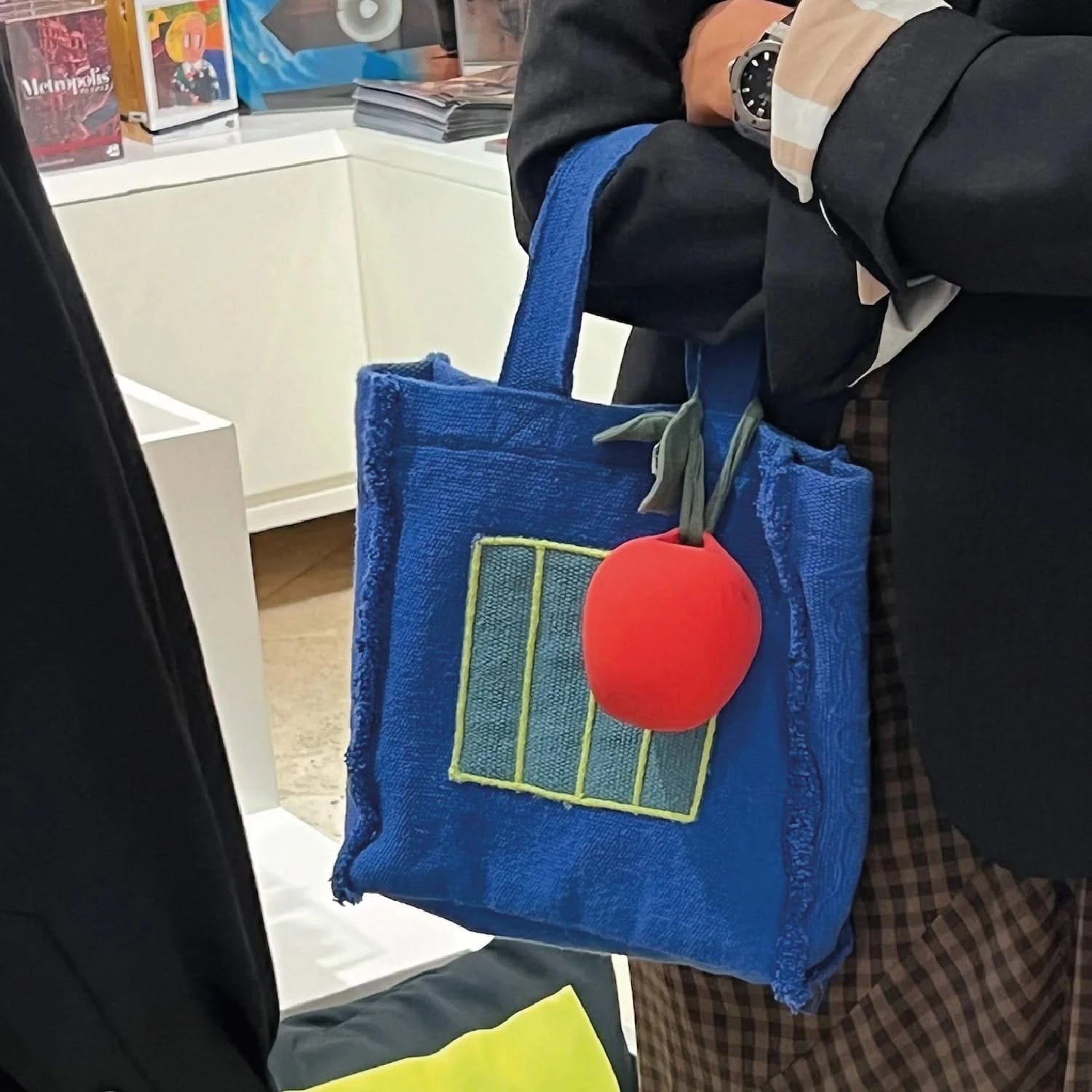 Fabric Handbag Blue Cell - Oli&Carol
