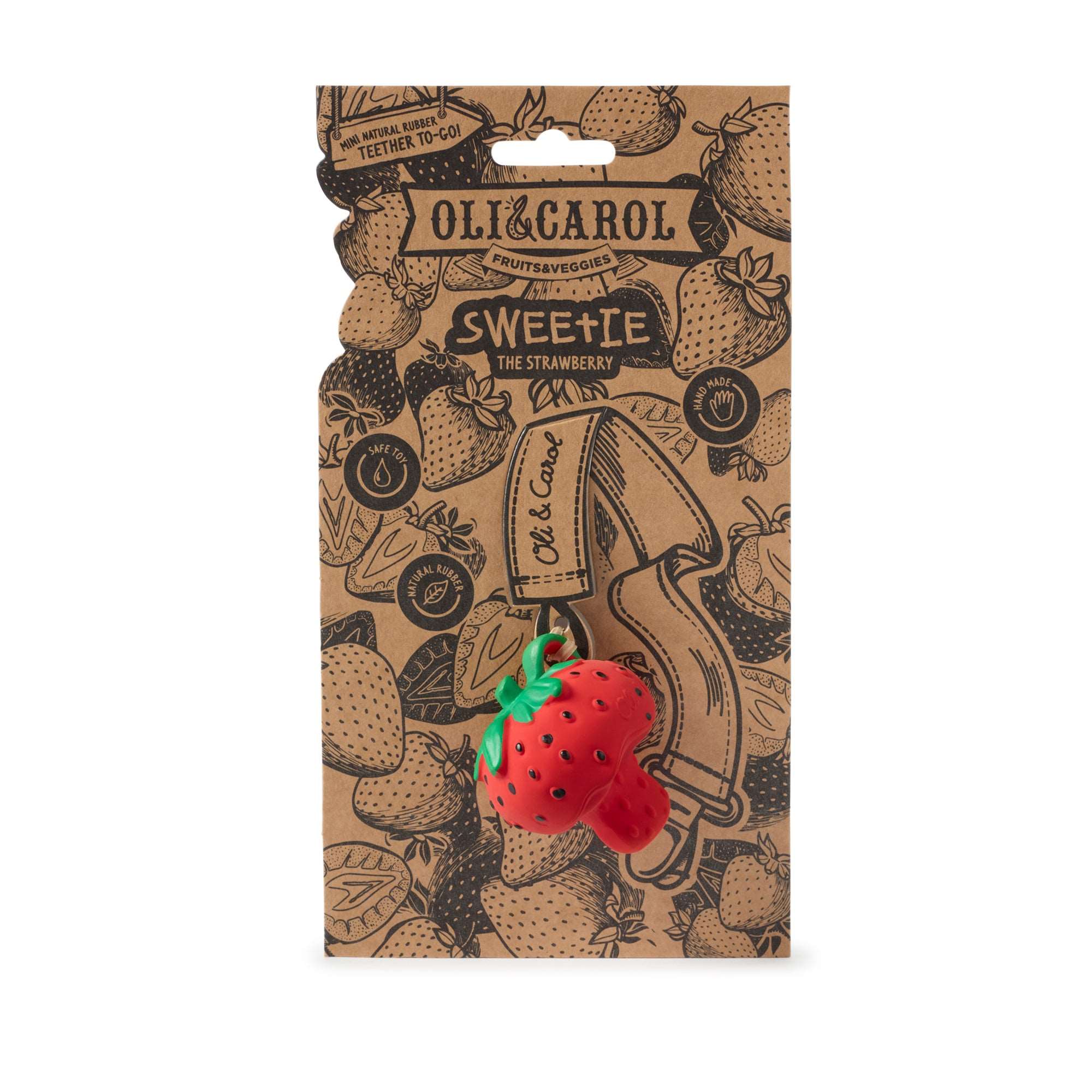 Sweetie the Strawberry Mini Baby Teether - Oli&Carol