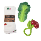 3 Months Old Baby Gift Set Cherry & Greens - Oli&Carol
