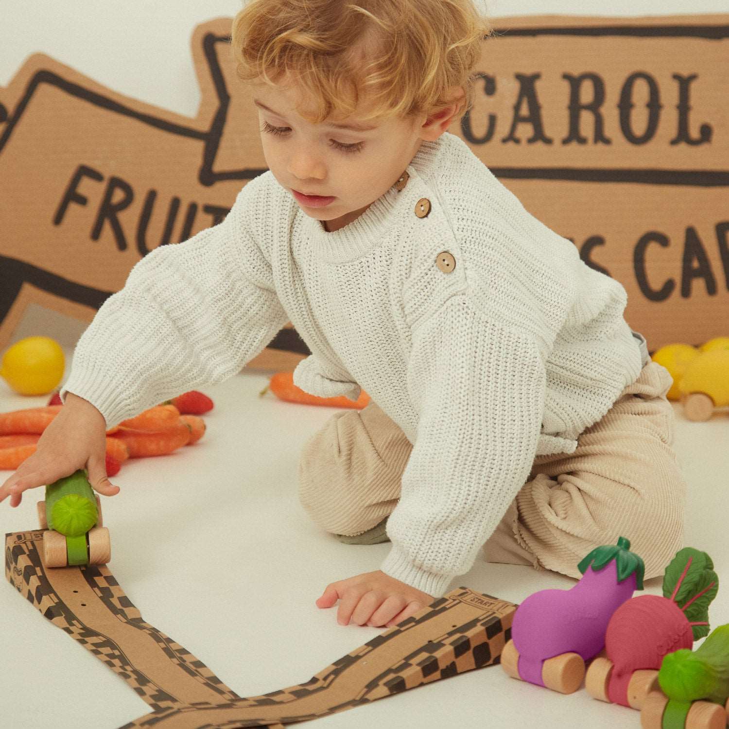 Emma The Eggplant Baby Car Toy - Oli&Carol
