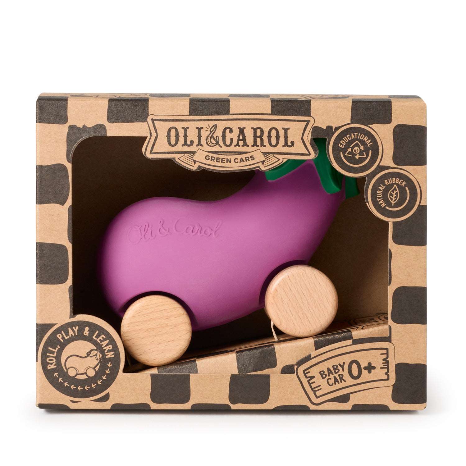 Emma The Eggplant Baby Car Toy - Oli&Carol