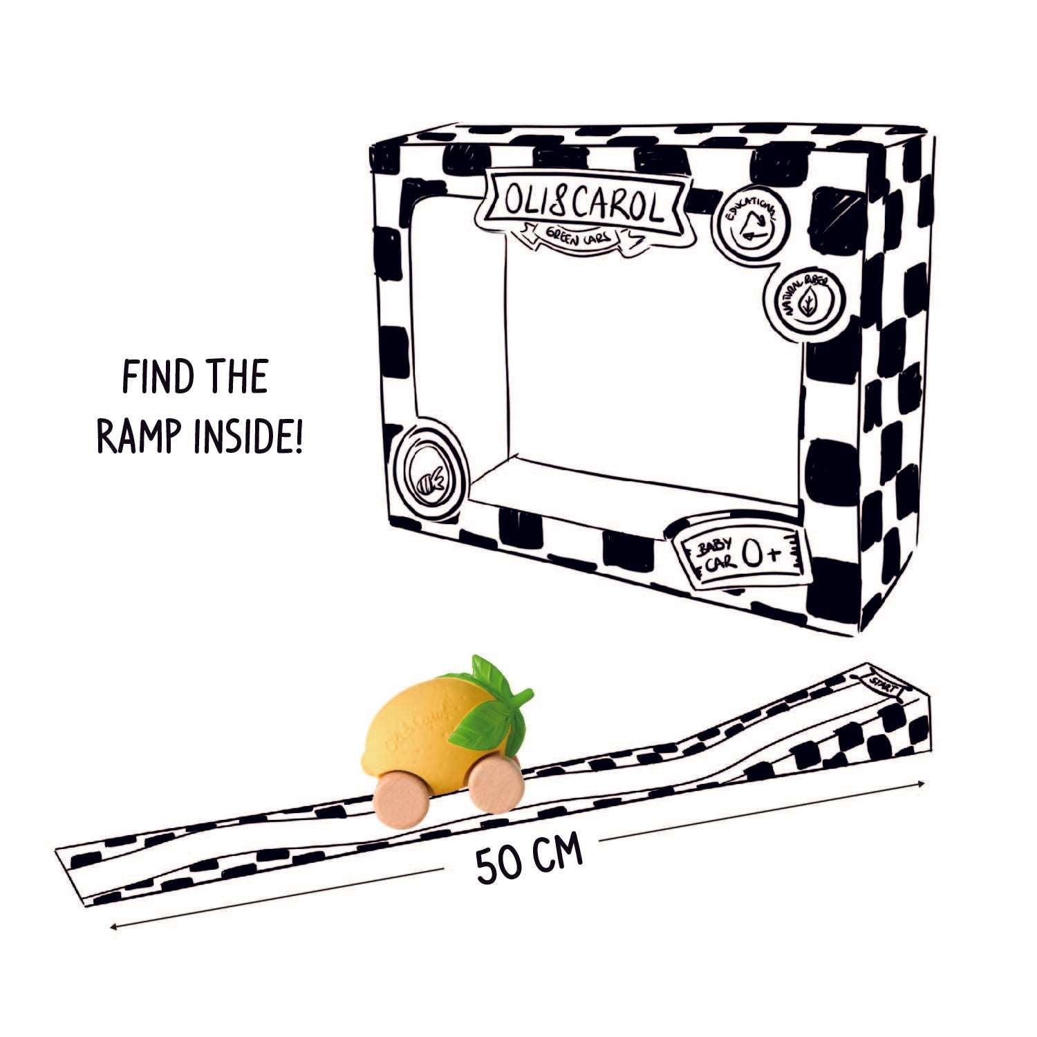 Lou The Lemon Baby Car Toy - Oli&Carol