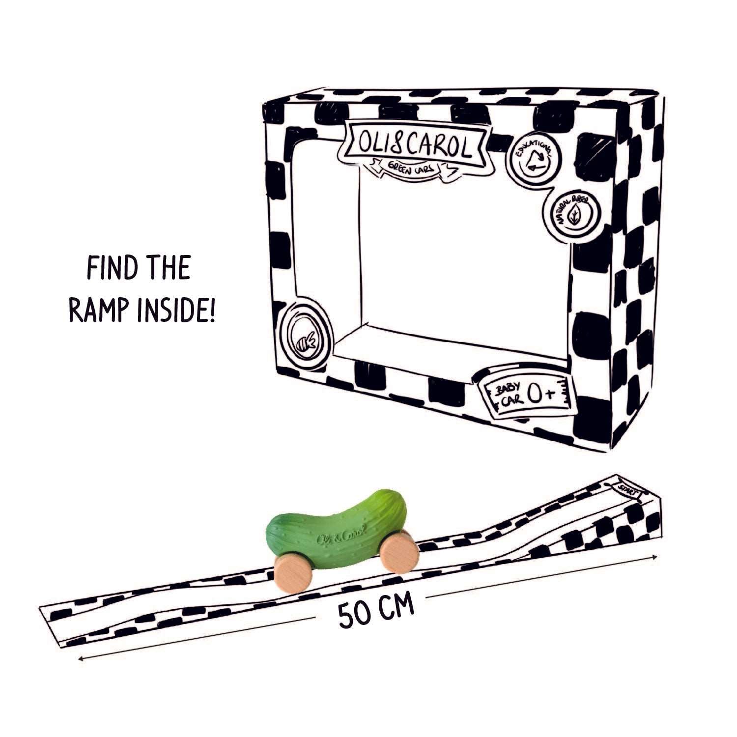 Pepino The Cucumber Baby Car Toy - Oli&Carol