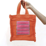Fabric Handbag Orange Cell - Oli&Carol