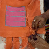 Fabric Handbag Orange Cell - Oli&Carol