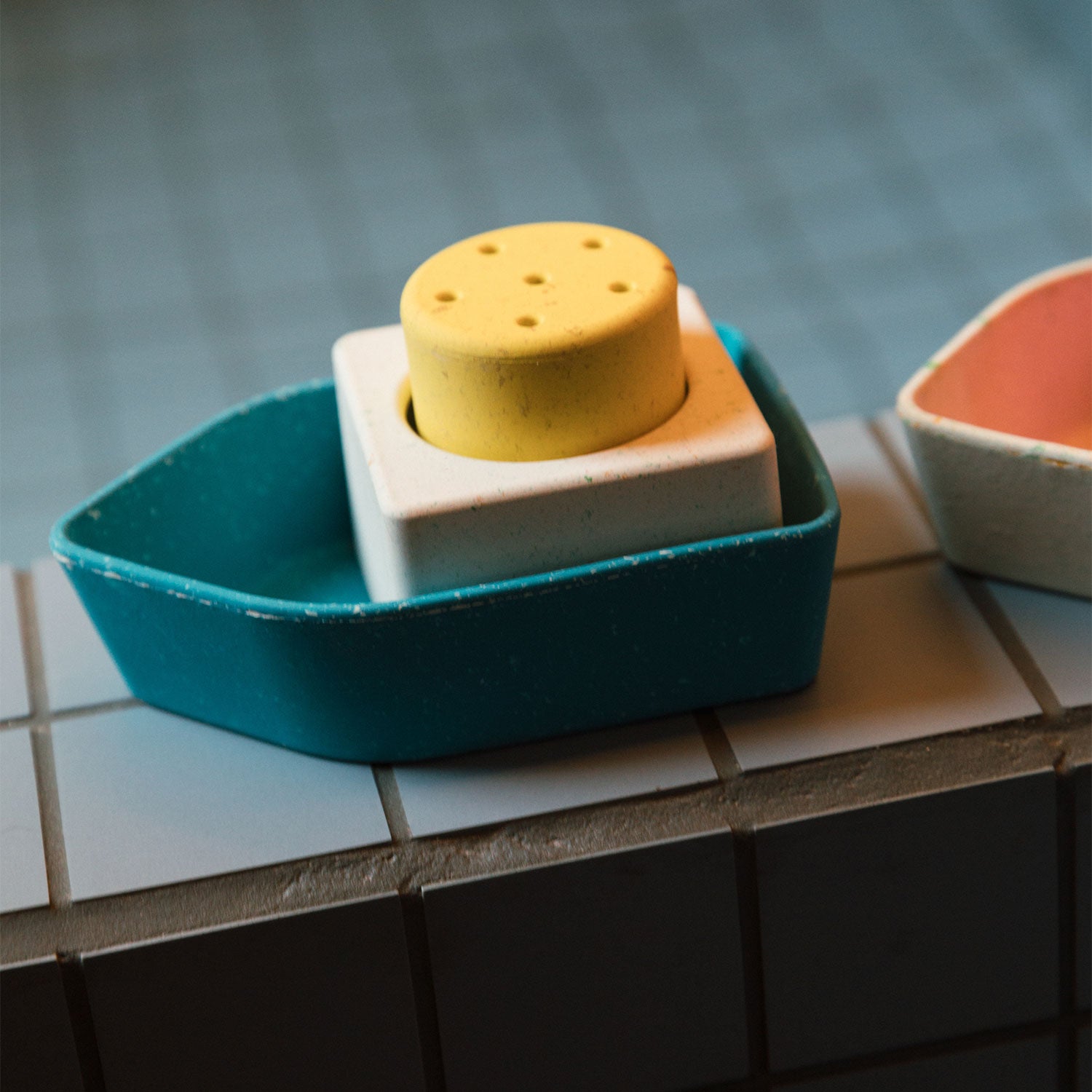 Upcycled Rubber Bath Toy Boat Yellow - Oli&Carol